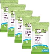 Boogie Antibacterial Hand Wipes - 100 Count - Hypoallergenic & Alcohol-Free - Travel and Diaper B...
