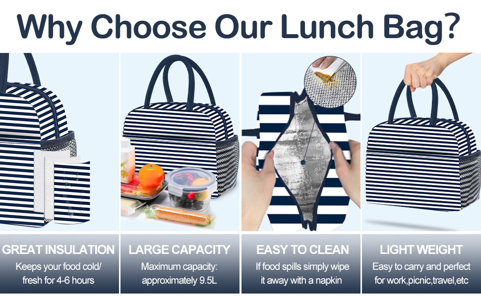 DALINDA Lunch Bag Lunch Box for Women Men
