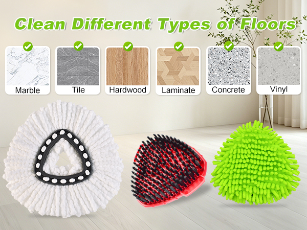 Spin Mop Replace Heads Compatible with O-Cedar EasyWring 1 Tank Spin Mop System