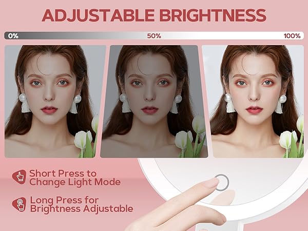 magnifying mirror with light
