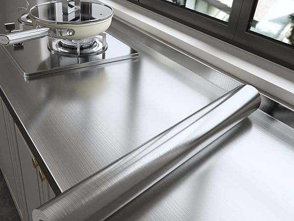 Self Adhesive Waterproof Oil-Proof Heat Resistant Wall Sticker for Countertop Drawer Liner