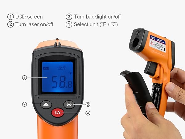 Infrared Thermometer Gun