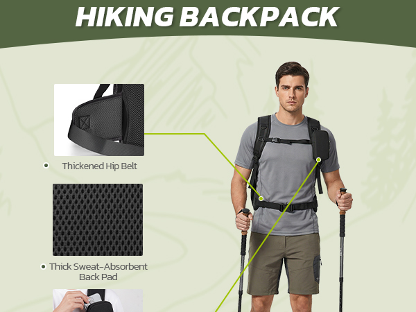 The TILYMOL lightweight backpack with breathable padding. Keeps your back cool on hot days