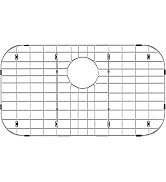 Sink Protector Grid 26" L X 14" W, Kitchen Sink Protector Bottom Grid with Corner Radius Rear Dra...