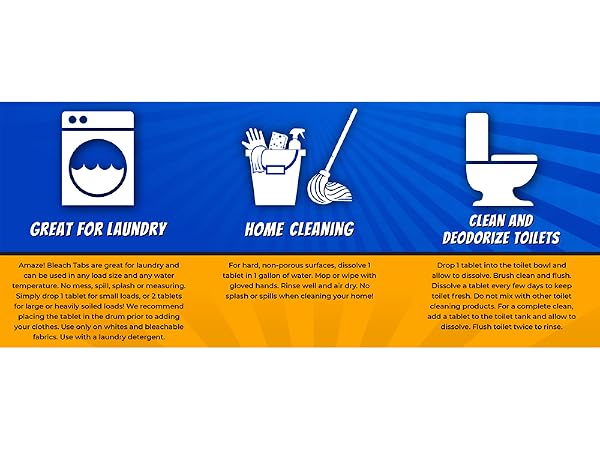 bleach tablets cleaning deodorizing