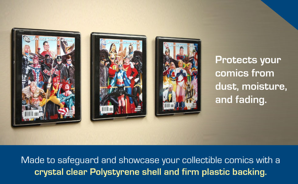 The clear Polystyrene shell shields your comics from dust, moisture, and fading for protection.
