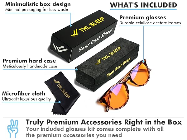 Blue light blocking glasses kit included amber blue light blocker glasses
