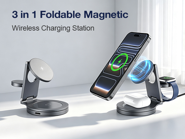 3 in 1 Charger Stand Multiple Devices for Apple
