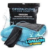 Microfiber towels for cars - 1300GSM X Large size Double twisted loop 2pcs - 70/30 Blend Quick Dr...