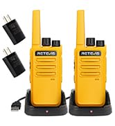 Retevis RT68 Walkie Talkies for Adults, Portable FRS Two Way Radios Rechargeable, Durable 2 Way R...