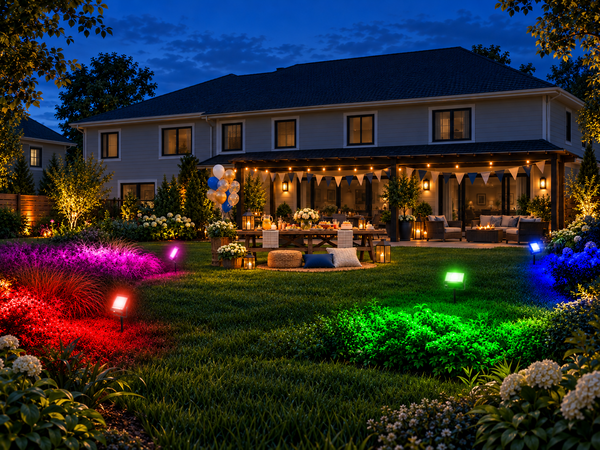 T-SUN 30W RGBCW LED Flood Lights Bluetooh and Remote-outdoor decoration