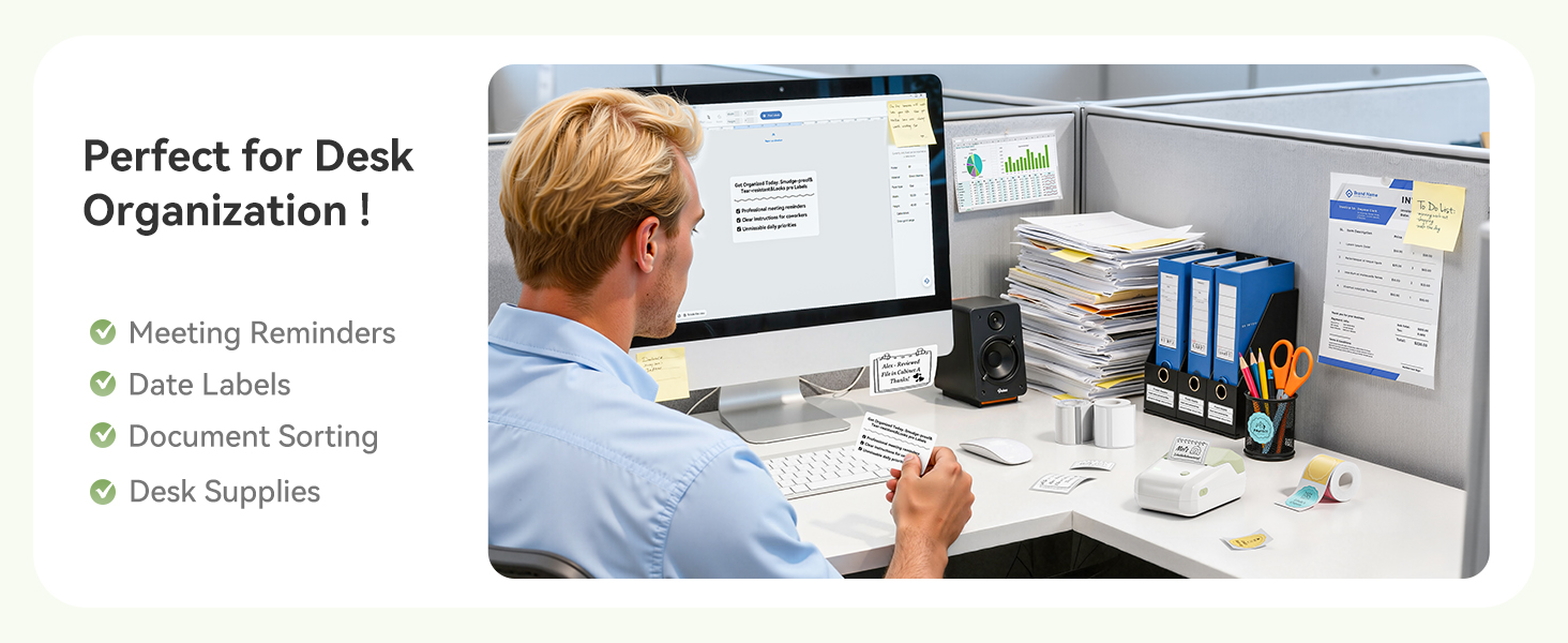 Perfect for Desk Organization, Labeling & Identification, Deadlines & Files