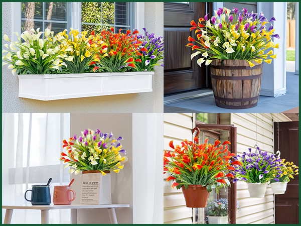 fake outdoor flowers