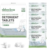 Shinyclean 120PCS Baby Bottle Washer Tablets for Momcozy & Baby Brezza Pro, Natural Enzyme Deterg...