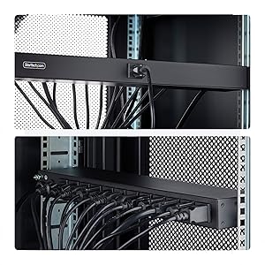 13-Outlet Rackmount PDU, 1U Server Power Strip with 1x Front and 12x Rear Ports