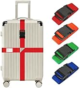 Travel Luggage Straps for Suitcases,Adjustable Luggage Straps,Easy to Identify Bright-Colored Tra...