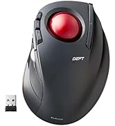 ELECOM DEFT Trackball Mouse, 2.4GHz Wireless, Finger Control, 8-Button Function, Ergonomic Design...