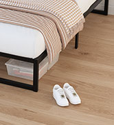 EMODA 12 Inch King Size Bed Frame No Box Spring Needed, Heavy Duty Metal Platform with Steal Slat...