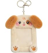 Brown Plush Card Holder Cartoon Cat Card Holder Protective Cover Photo Album Plush Photoelectric ...