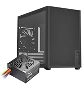 Rosewill Micro ATX Mini Tower PC Case with Pre-Installed 400W Power Supply | Temper Glass Side Pa...