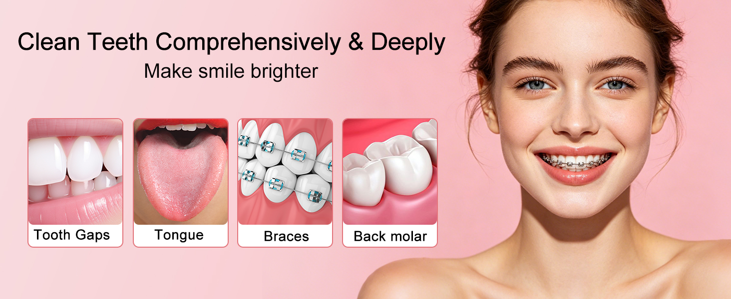 Water flosser for brace