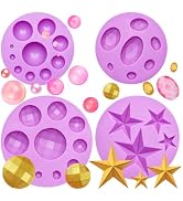 Infovox Star Silicone Mold Cake Ball Chocolate Mold Pearl Sphere Fondant Mold for Cake Decor, Cup...