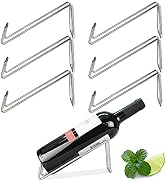 SuproBarware Wine Rack Set of 6- Stainless Steel Single Wine Bottle Holder Rack, Stylish Wine Bot...