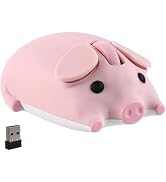 Wireless Bluetooth Mouse Cute Animal Pig Shape 2.4G & Bluetooth Dual Mode Computer Mice with USB ...