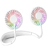 Neck Fan, Rechargeable Battery Operated Portable Fan 2600mAh, Hands Free Personal Fan Hang Around...