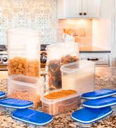 LARGE SET 32 pc Airtight Food Storage Containers with Lids (16 Container Set)