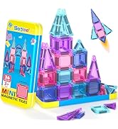 Soyee Magnetic Tiles Toddler Toys Travel Essential Games Magnet Building Blocks STEM Sensory Educ...