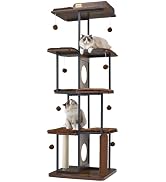FourFurPets Extra Large Cat Tree, 66.4" XXL Cat Tower for Indoor Cats Large Adult 20lb+, Modern C...