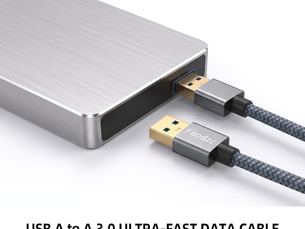 USB A to A 3.0 cable. Requires USB A 3.0 port, not for Micro B.