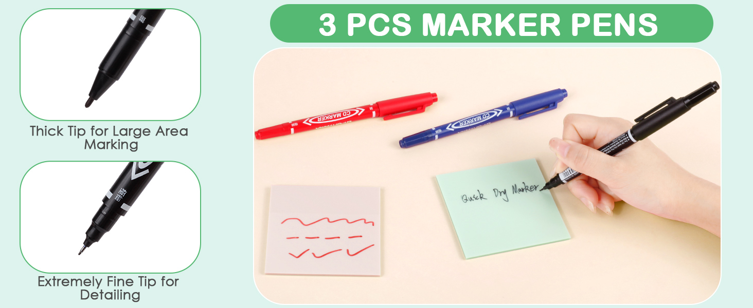 school supplies aesthetic stationery set mechanical pencil case pouch marker erasers sticky note