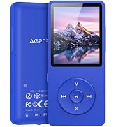 AGPTEK A02PL 64GB MP3 Player, 65 Hours Playback Music Player, Deep Blue | No Bluetooth, Lossless ...