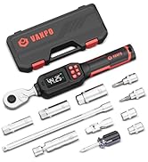 VANPO Spark Plug Socket Set with Digital Torque Wrench 3/8 Drive, 2.21-44.25 ft.lb/3-60 N.m, Accu...