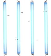 4 Pcs 15W 18 Inch Replacement UV Bulb F15T8/BL UVA 365nm Fluorescent Light Bulbs for 30W Indoor B...
