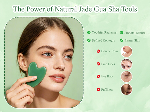 Gua Sha Facial Tools - Guasha Tool for Face, Face Sculpting Tool, Neck Massager, Double Chin Reducer