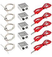 MakerHawk 5pcs Aluminum Heater Block for MK7 / MK8 3D Printer and 5pcs NTC 3950 100K Thermistor w...