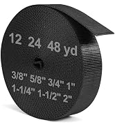 BEYOURD Webbing, Heavy Duty Webbing Straps, Extra Thick Strapping for Outdoor DIY Gear Repair, Bl...