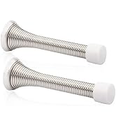 KOVOSCH 2 Pack Spring Door Stopper Brushed Satin Nickel- 3-1/4" Flexible Spring Door Stops with W...