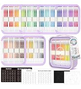 Shuttle Art Colored Pens, 72 Vibrant Colors Cute Journal Pens 0.6mm Fine Point Colored Gel Pens f...