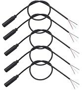 ELNONE 5PCS 0.3M/1FT 3.5mm Female to Bare Wire Open End TRS 3 Pole Stereo Cable