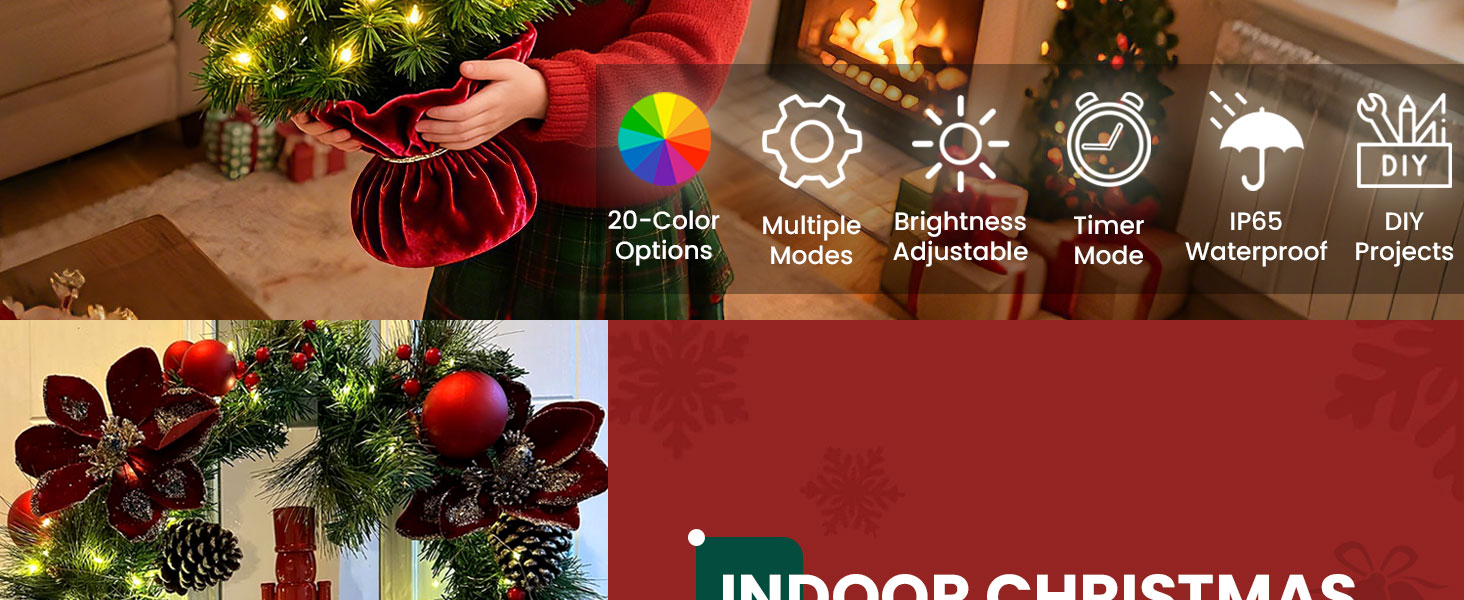 multicolor string lights
