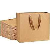 Paper Bags 12.5x4.5x11 25Pcs BagDream Gift Bags Heavy Duty Kraft Brown Paper Bags with Soft Cloth...