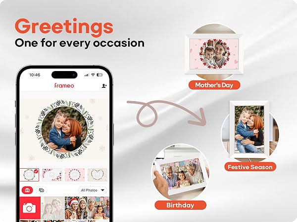 Miroir 10.1 Inch WiFi Digital Photo Frame frameo digital picture frame