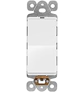 LIDER Minimalist Design Matte Finish Lighted Decorator Switch, Single Pole Frameless Paddle Light...