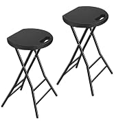 TAVR Furniture Portable Folding Chair with Handle, Heavy Duty Round Fold Stool Chair with 550lbs ...