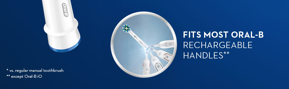 Oral-B CrossAction refills fit most Oral-B rechargeable handles
