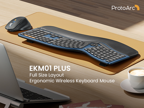 EKM01 plus Full Size Ergonomic Wireless Keyboard Mouse Combo - dark blue A+ page (1)222